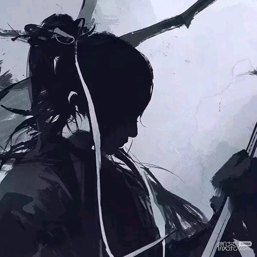 微信黑暗伤感二次元男生头像