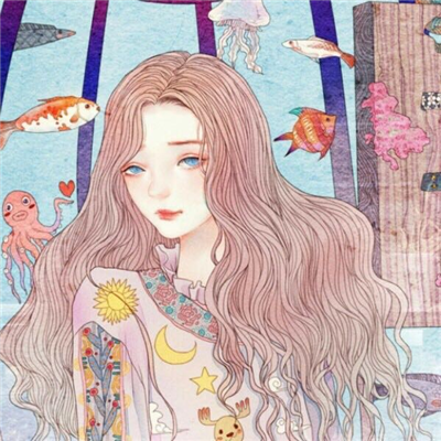 简洁时尚二次元女生微信头像