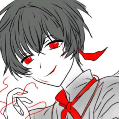 微信黑白丧系二次元男生头像