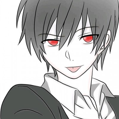 微信黑白丧系二次元男生头像