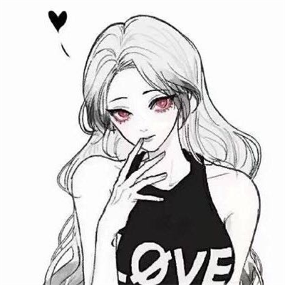 简洁时尚二次元女生微信头像