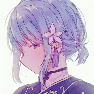 简洁时尚二次元女生微信头像
