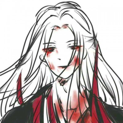 微信黑白丧系二次元男生头像