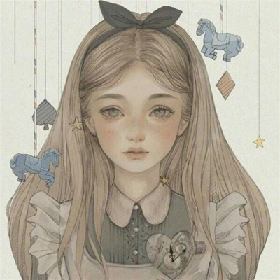 简洁时尚二次元女生微信头像