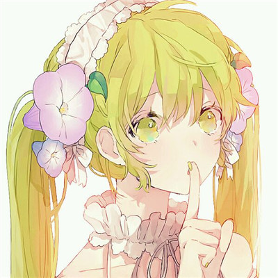 简洁时尚二次元女生微信头像