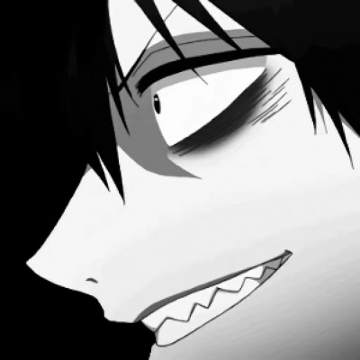 微信黑白丧系二次元男生头像