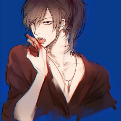 微信黑白丧系二次元男生头像