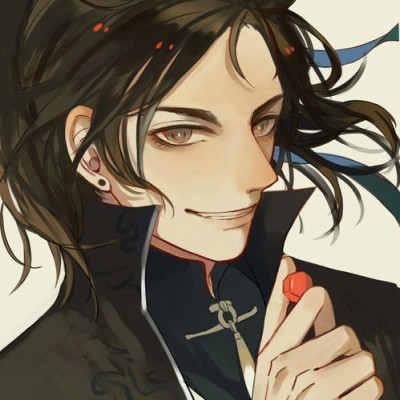 微信黑白丧系二次元男生头像