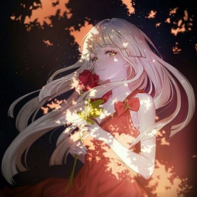 简洁时尚二次元女生微信头像