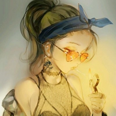 简洁时尚二次元女生微信头像