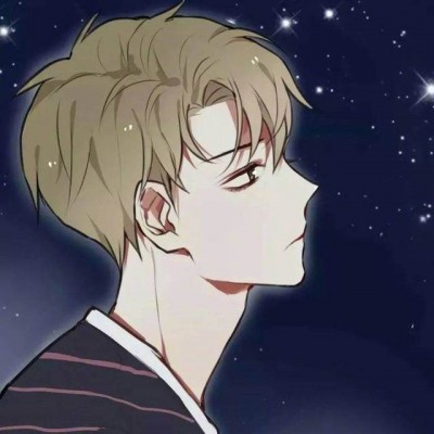 微信黑白丧系二次元男生头像