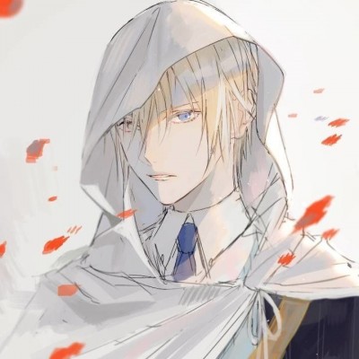 微信黑白丧系二次元男生头像