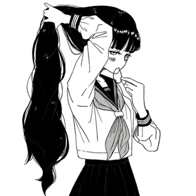 微信冷漠个性二次元女生头像