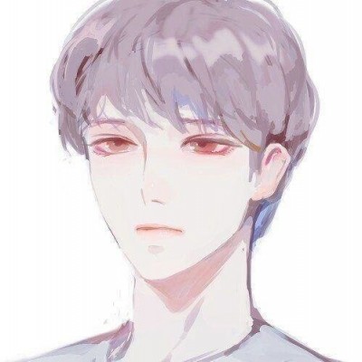 微信黑白丧系二次元男生头像