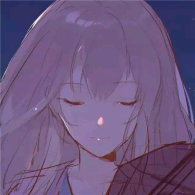 微信冷漠个性二次元女生头像