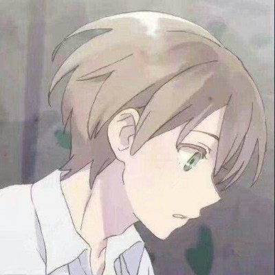 微信黑白丧系二次元男生头像