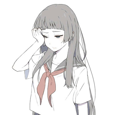 微信冷漠个性二次元女生头像