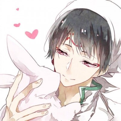 微信黑白丧系二次元男生头像