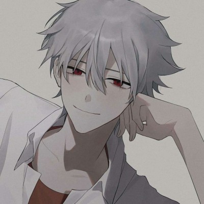 微信黑白丧系二次元男生头像