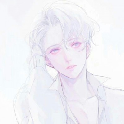 微信黑白丧系二次元男生头像