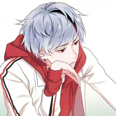 微信黑白丧系二次元男生头像