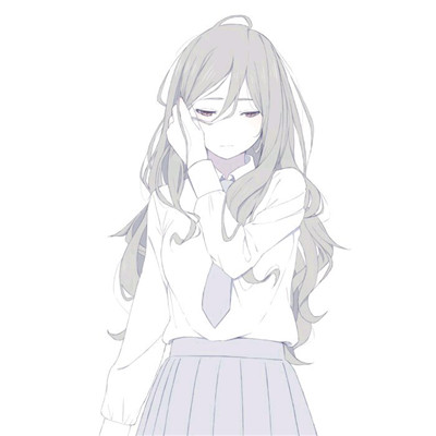 微信冷漠个性二次元女生头像