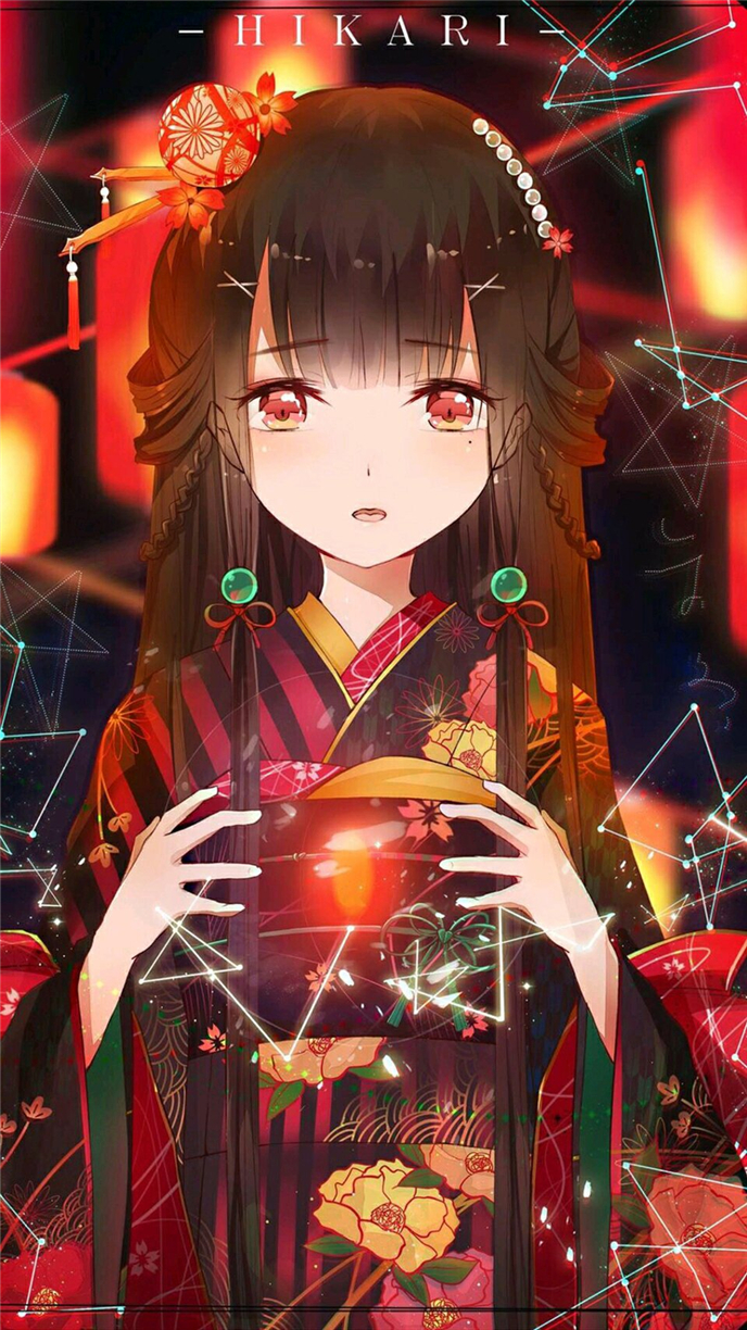 微信清新好看二次元女生聊天背景