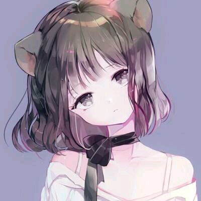 微信文艺简洁二次元女生头像