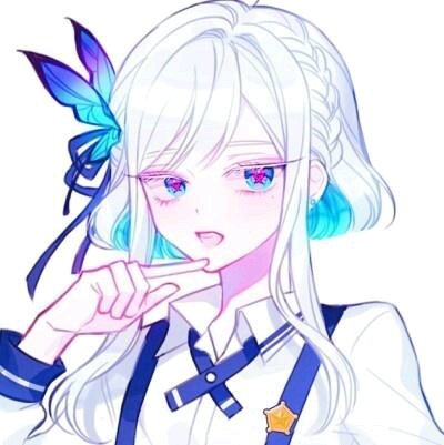 微信文艺简洁二次元女生头像