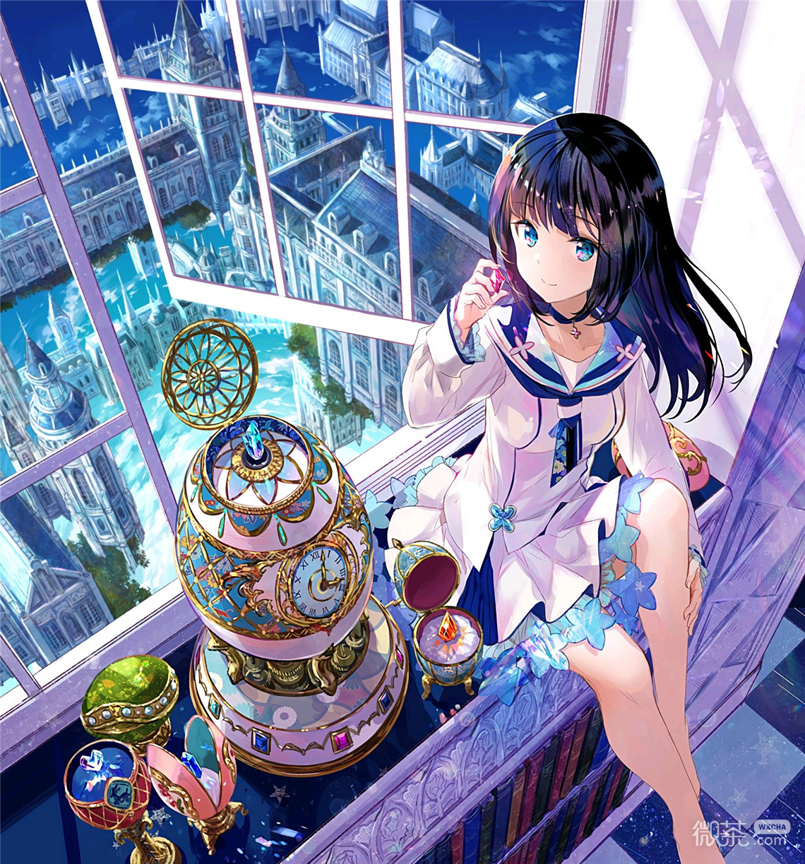微信唯美梦幻二次元女生聊天背景