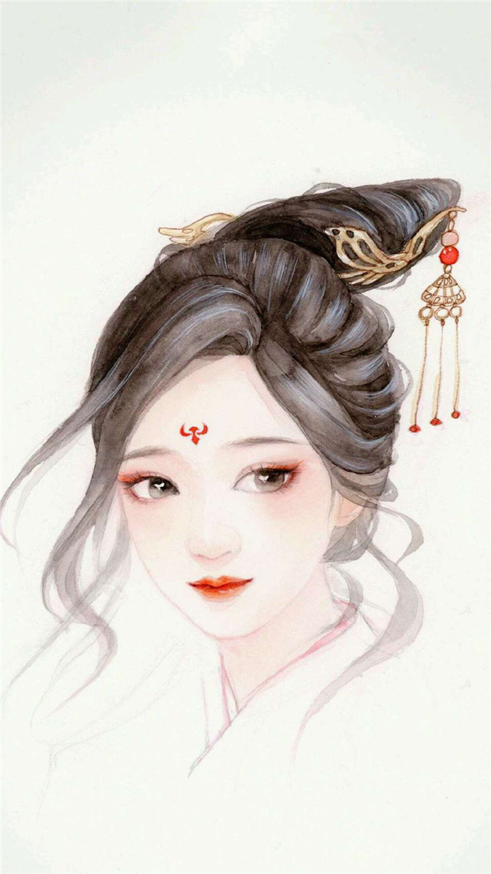 微信唯美古风插画聊天背景