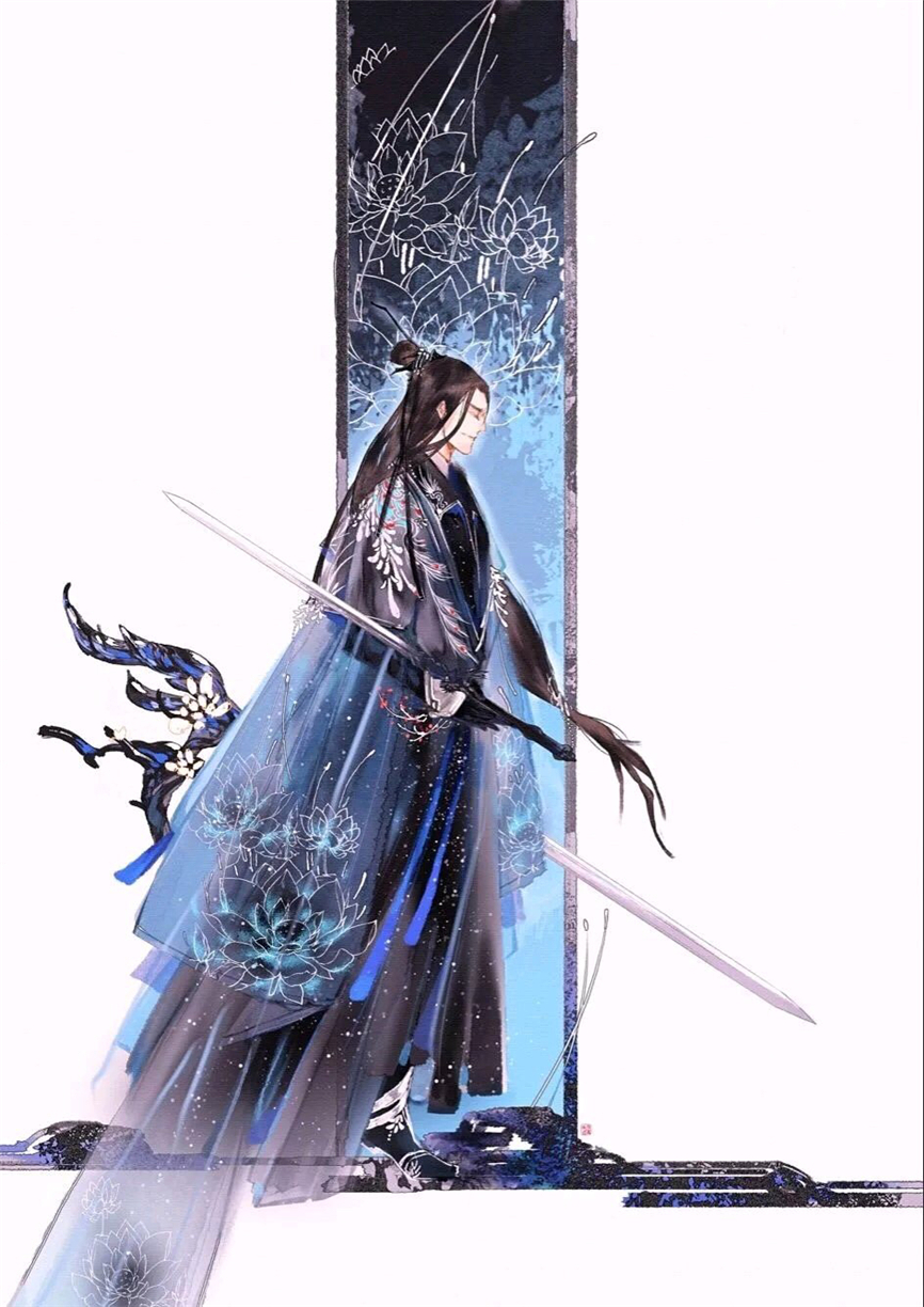 微信唯美古风插画聊天背景