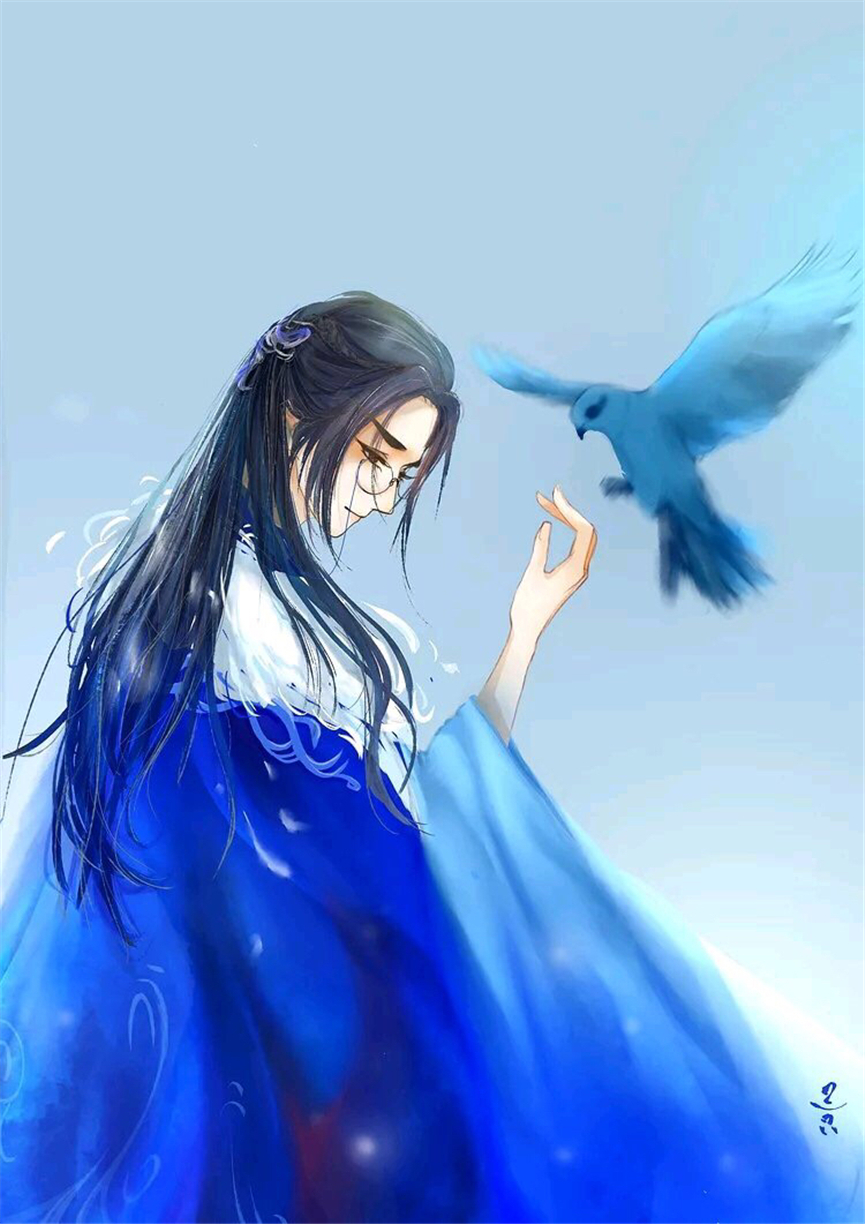 微信唯美古风插画聊天背景