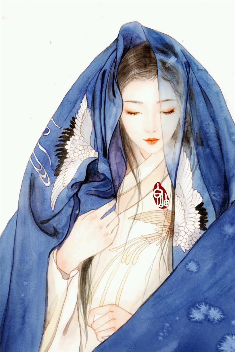 微信唯美古风插画聊天背景