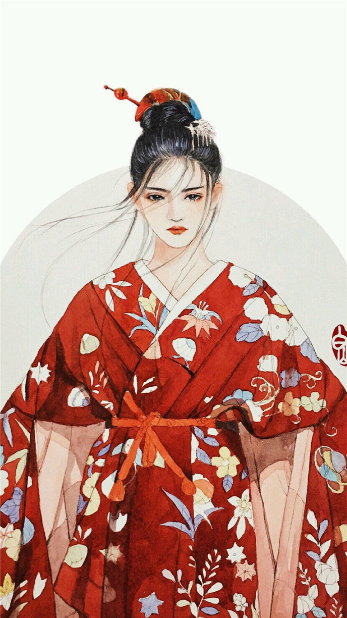 微信唯美古风插画聊天背景