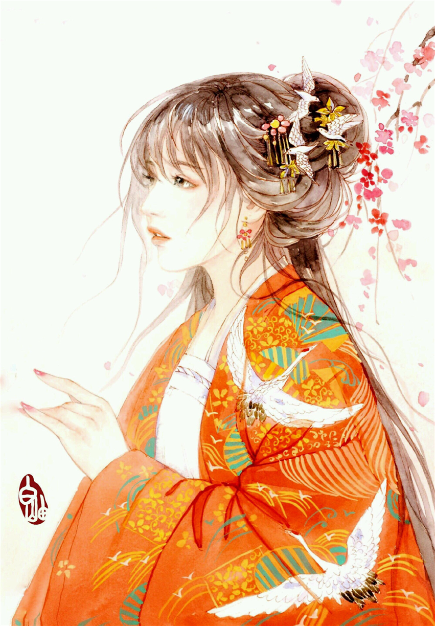 微信唯美古风插画聊天背景