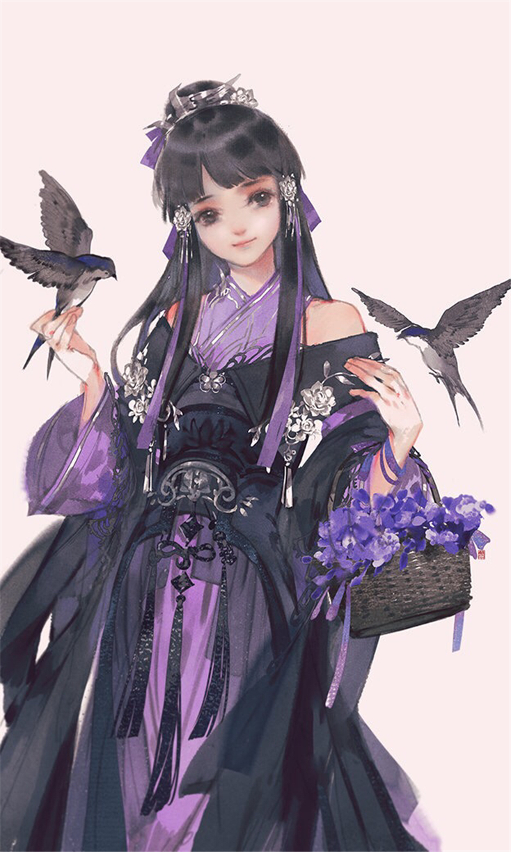 微信唯美古风插画聊天背景