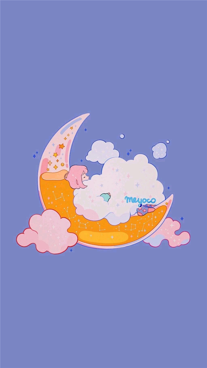 微信简约卡通聊天背景