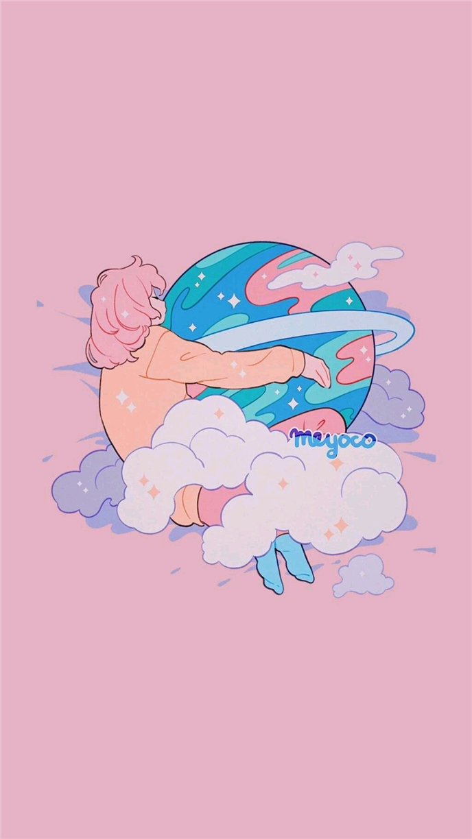 微信简约卡通聊天背景