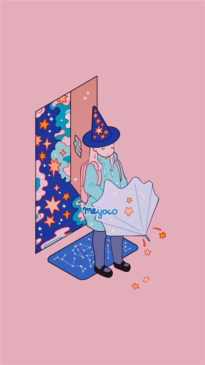 微信简约卡通聊天背景