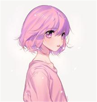 微信洒脱二次元短发女生头像