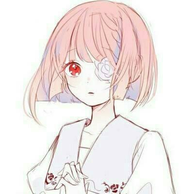微信洒脱二次元短发女生头像