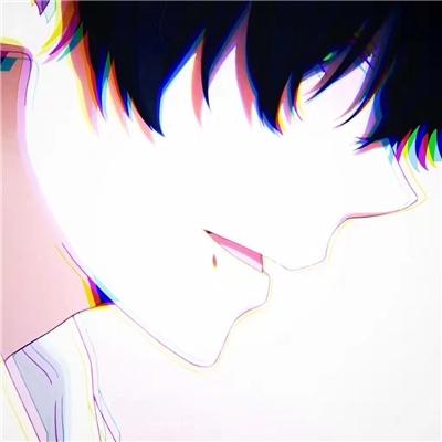 微信冷酷颓废二次元男生头像