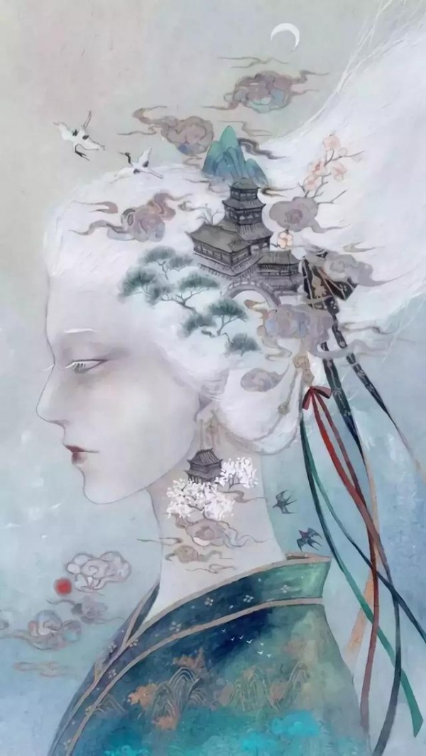唯美梦幻古风微信聊天背景