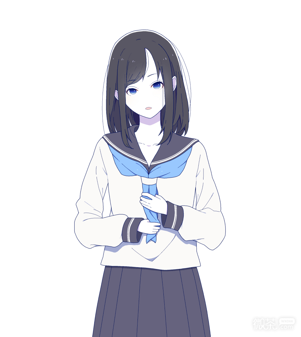 微信简约二次元女生图片