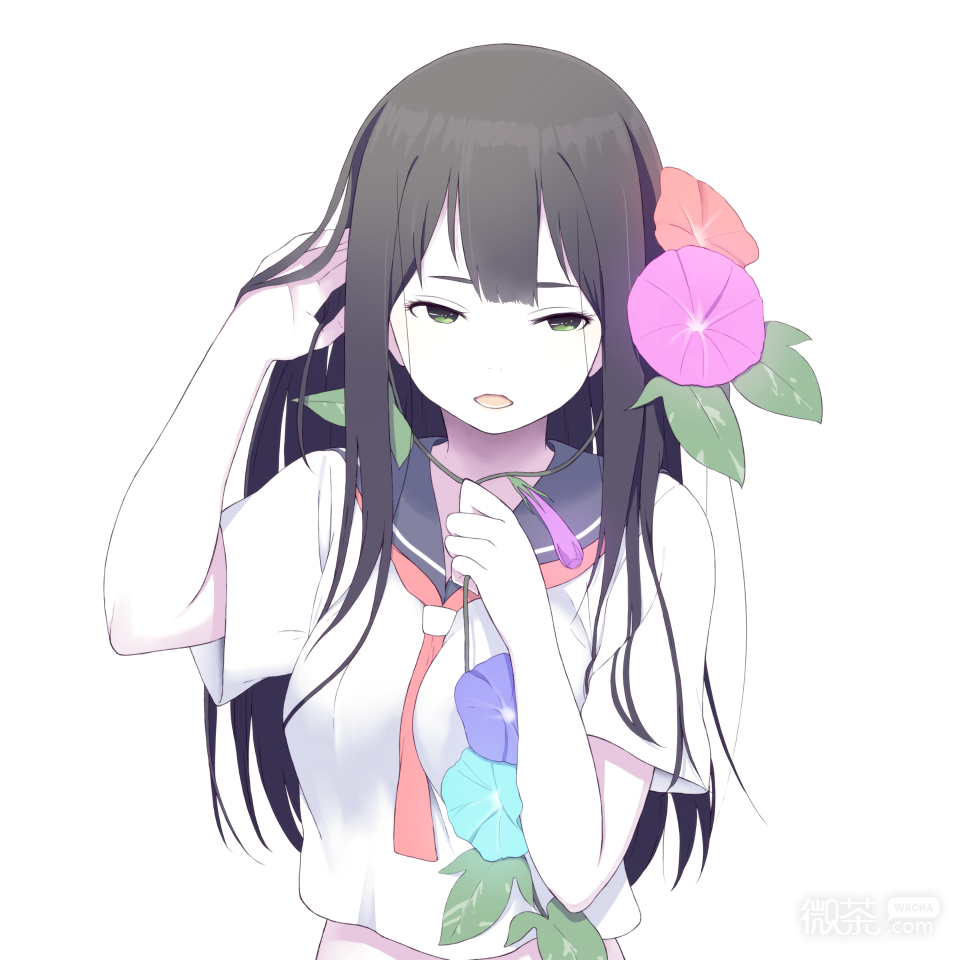 微信简约二次元女生图片