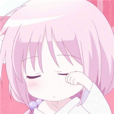 微信粉嫩高清佛系二次元女生头像