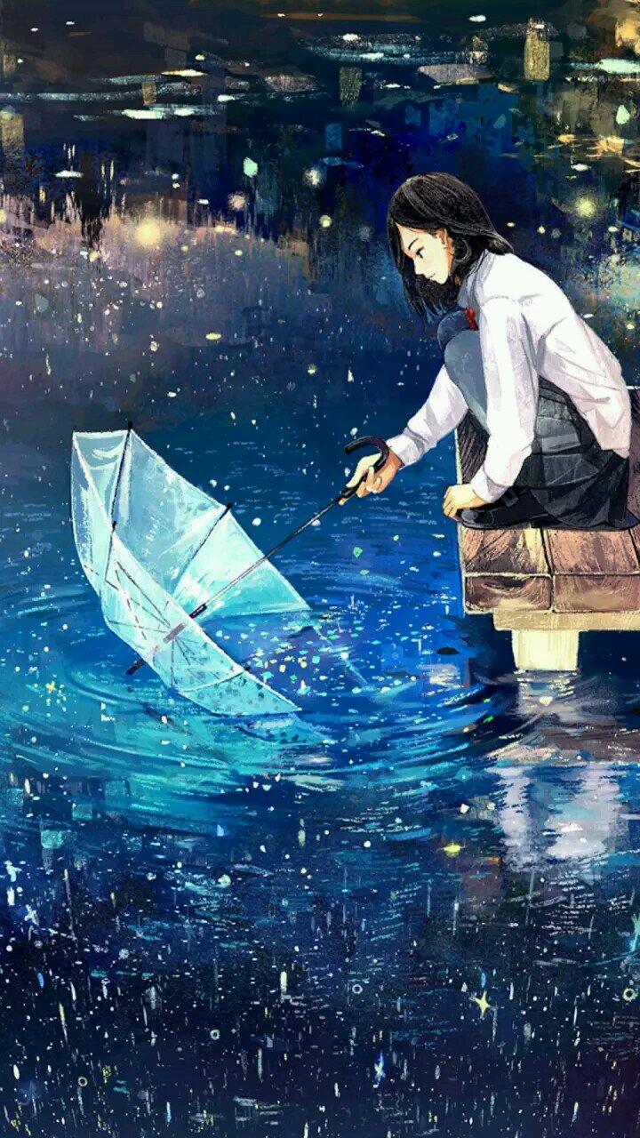 唯美梦幻二次元微信聊天背景