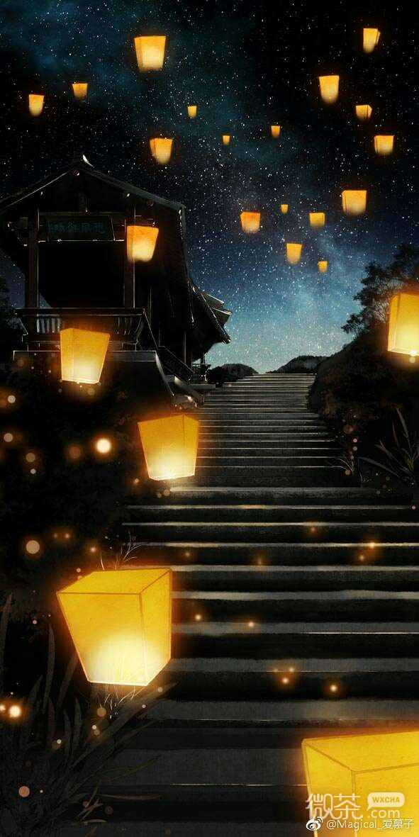 微信唯美梦幻烟火聊天背景