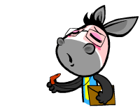 俏皮可爱的憨憨驴系列微信表情包合集下载